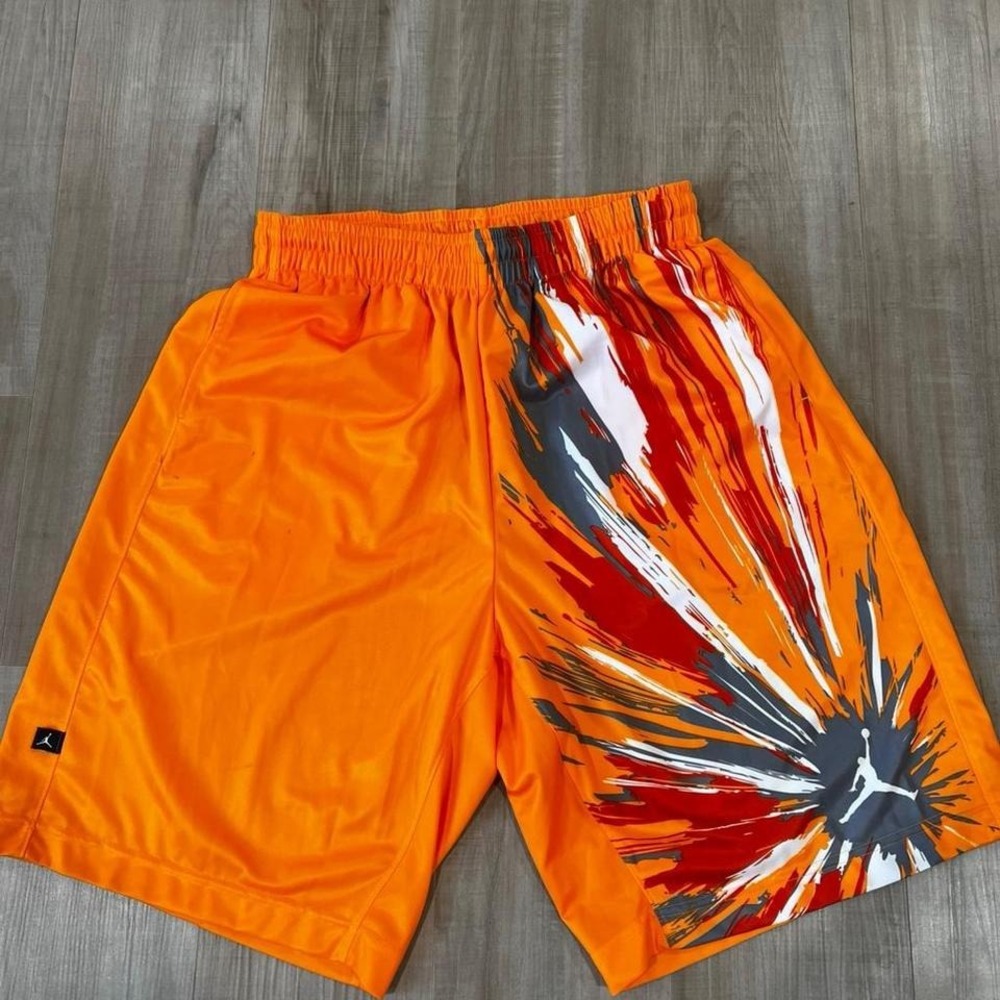 Orange Jordan Dri-Fit shorts